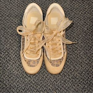 Dolce Vita Tan and Gold Leopard Sneakers Used Once Size 8